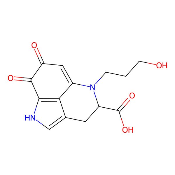 2D Structure of 7-(3-Hydroxypropyl)-10,11-dioxo-2,7-diazatricyclo[6.3.1.04,12]dodeca-1(12),3,8-triene-6-carboxylic acid