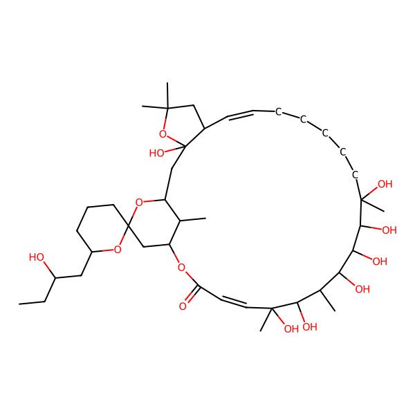 2D Structure of (8Z,22Z)-3,15,16,17,18,20,21-heptahydroxy-6'-(2-hydroxybutyl)-5,5,15,19,21,30-hexamethylspiro[4,25,29-trioxatricyclo[24.3.1.03,7]triaconta-8,22-diene-28,2'-oxane]-24-one