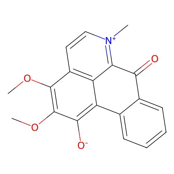 2D Structure of 14,15-Dimethoxy-10-methyl-8-oxo-10-azoniatetracyclo[7.7.1.02,7.013,17]heptadeca-1(16),2,4,6,9,11,13(17),14-octaen-16-olate