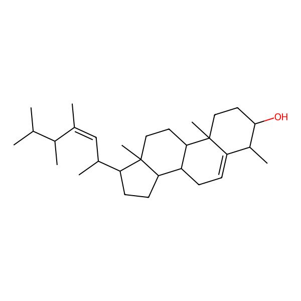 2D Structure of (3S,4S,8S,9S,10R,13R,14S,17R)-4,10,13-trimethyl-17-[(E,2R,5R)-4,5,6-trimethylhept-3-en-2-yl]-2,3,4,7,8,9,11,12,14,15,16,17-dodecahydro-1H-cyclopenta[a]phenanthren-3-ol
