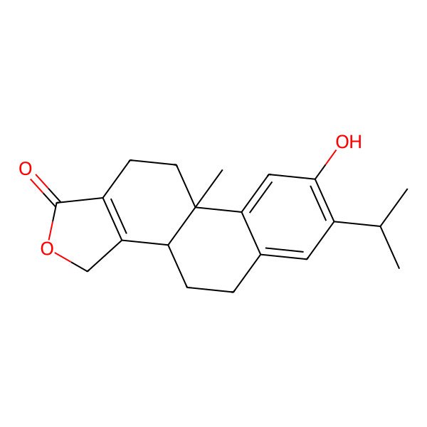 2D Structure of (3bR,9bS)-8-hydroxy-9b-methyl-7-propan-2-yl-3,3b,4,5,10,11-hexahydronaphtho[2,1-e][2]benzofuran-1-one