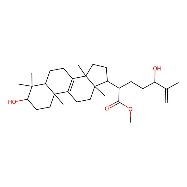 2D Structure of methyl (2S,5S)-5-hydroxy-2-[(3R,5R,10S,13S,14S,17S)-3-hydroxy-4,4,10,13,14-pentamethyl-2,3,5,6,7,11,12,15,16,17-decahydro-1H-cyclopenta[a]phenanthren-17-yl]-6-methylhept-6-enoate
