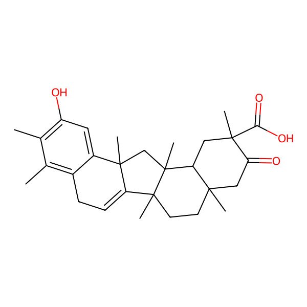 2D Structure of (2R,5R,8R,10S,11R,13R)-16-hydroxy-2,5,8,11,13,17,18-heptamethyl-7-oxopentacyclo[11.8.0.02,11.05,10.014,19]henicosa-1(21),14,16,18-tetraene-8-carboxylic acid