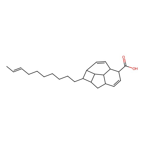 2D Structure of (1S,2S,7S,10R,11R,12R)-2-[(E)-dec-8-enyl]tetracyclo[8.2.1.03,12.06,11]trideca-4,8-diene-7-carboxylic acid