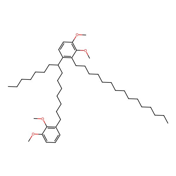 2D Structure of 1-[1-(2,3-Dimethoxyphenyl)pentadecan-8-yl]-3,4-dimethoxy-2-pentadecylbenzene