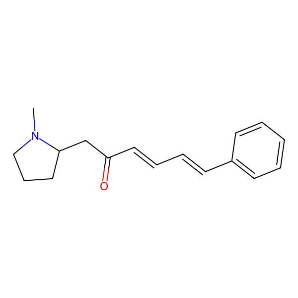 2D Structure of 1-(1-Methylpyrrolidin-2-yl)-6-phenylhexa-3,5-dien-2-one