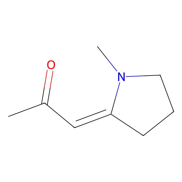 2D Structure of 1-(1-Methylpyrrolidin-2-ylidene)propan-2-one