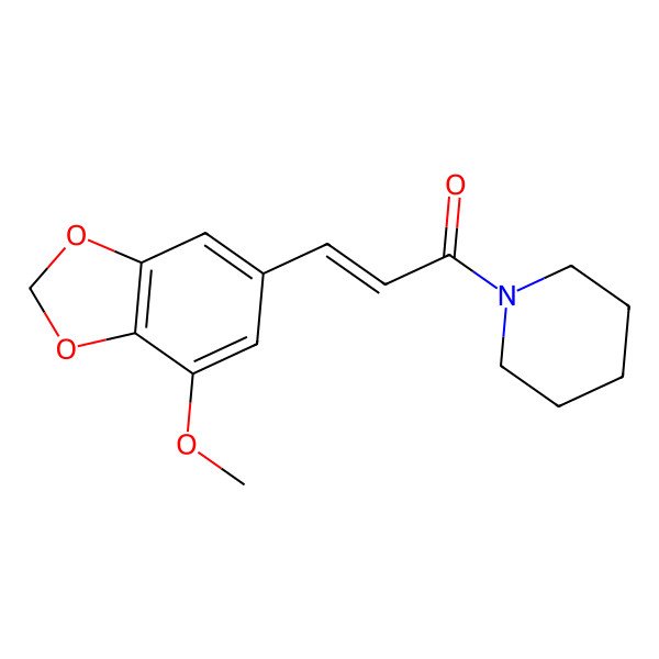 2D Structure of 1-[1-Oxo-3(3,4-methylenedioxy-5-methoxyphenyl)-2z-propenyl]piperidine