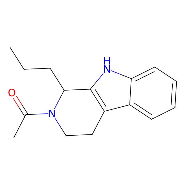 2D Structure of 1-(1-Propyl-1,3,4,9-tetrahydropyrido[3,4-b]indol-2-yl)ethanone