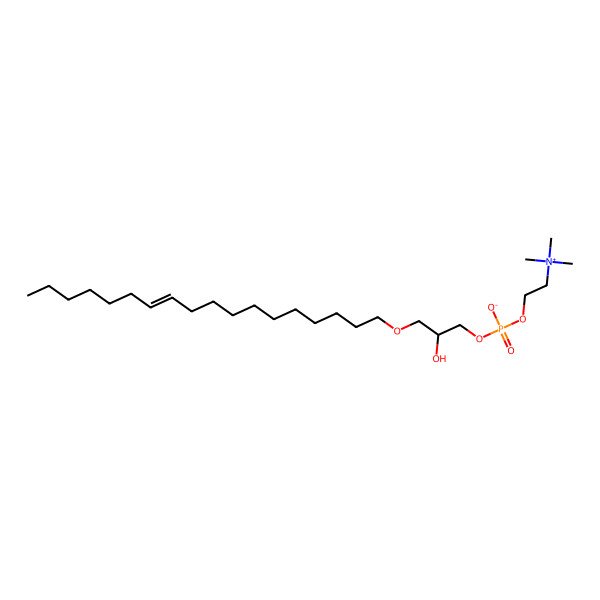 2D Structure of 1-(11Z-octadecenyl)-sn-glycero-3-phosphocholine