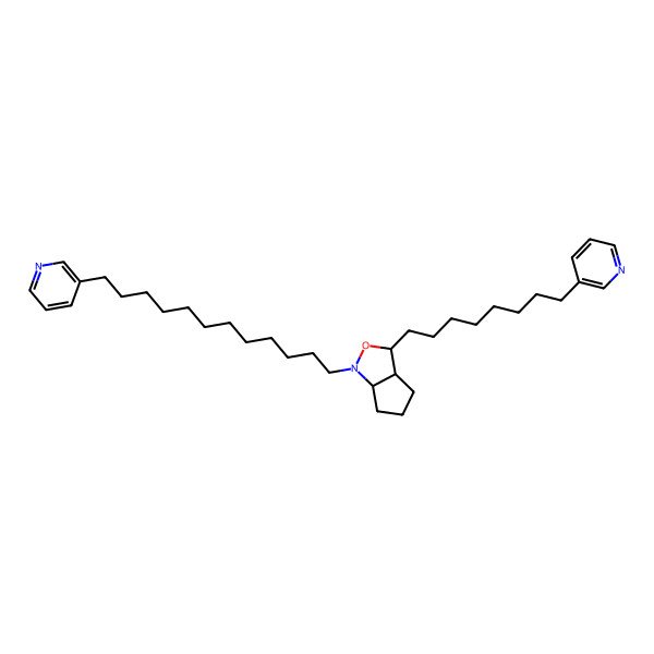 2D Structure of 1-(12-Pyridin-3-yldodecyl)-3-(8-pyridin-3-yloctyl)-3,3a,4,5,6,6a-hexahydrocyclopenta[c][1,2]oxazole
