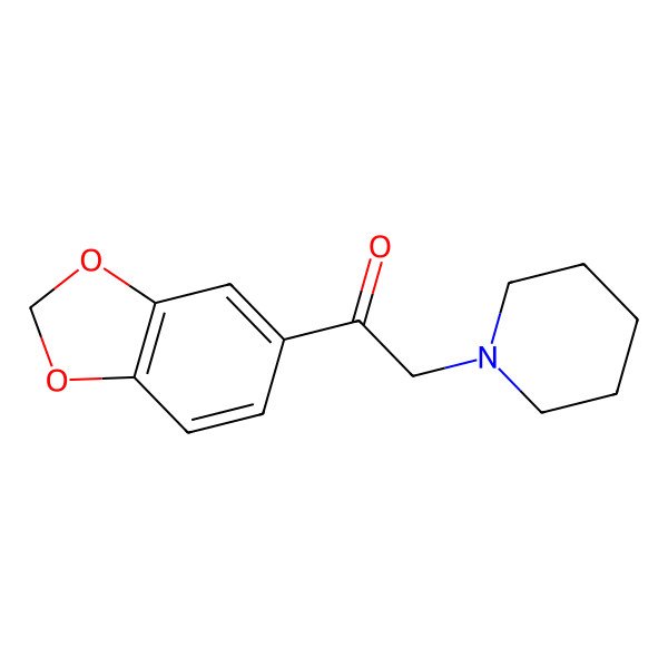 2D Structure of 1-(1,3-Benzodioxol-5-yl)-2-(piperidin-1-yl)ethanone 2D Structure of 1-(1,3-Benzodioxol-5-yl)-2-(piperidin-1-yl)ethanone