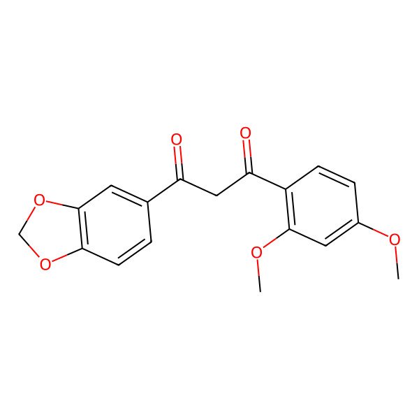 2D Structure of 1-(1,3-Benzodioxol-5-yl)-3-(2,4-dimethoxyphenyl)-1,3-propanedione