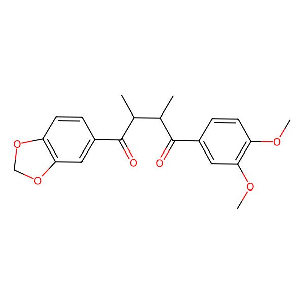 2D Structure of 1-(1,3-Benzodioxol-5-yl)-4-(3,4-dimethoxyphenyl)-2,3-dimethylbutane-1,4-dione