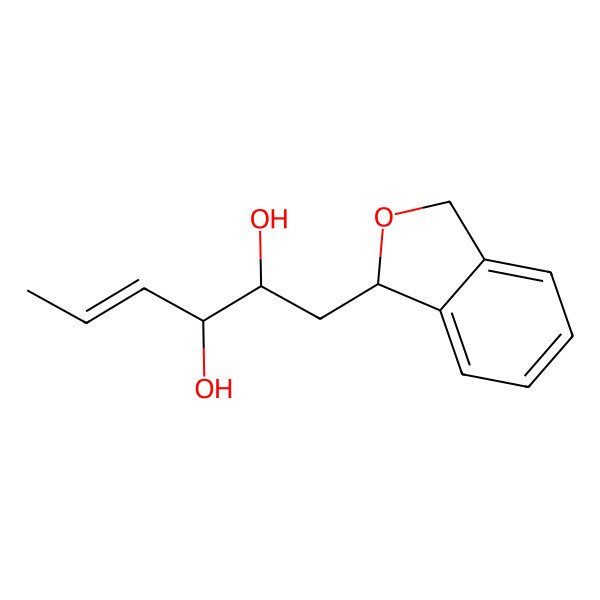 2D Structure of 1-(1,3-Dihydro-2-benzofuran-1-yl)hex-4-ene-2,3-diol