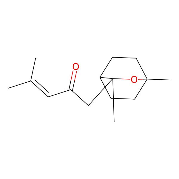 2D Structure of 1-(1,3-Dimethyl-2-oxabicyclo[2.2.2]octan-3-yl)-4-methylpent-3-en-2-one