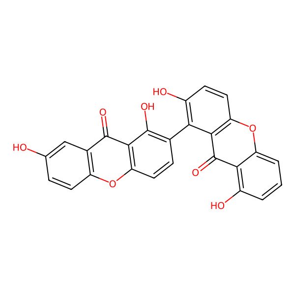 2D Structure of 1-(1,7-Dihydroxy-9-oxoxanthen-2-yl)-2,8-dihydroxyxanthen-9-one