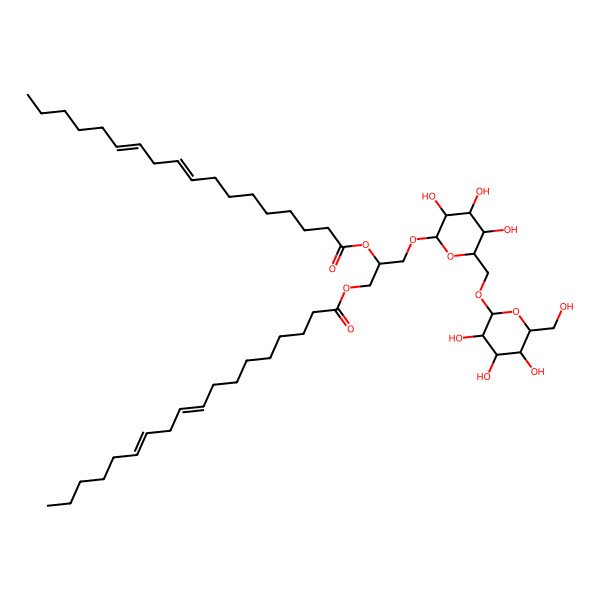 2D Structure of 1-18:2-2-18:2-Digalactosyldiacylglycerol