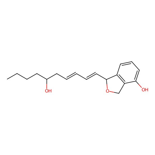 2D Structure of 1-[(1E,3E)-6-hydroxydeca-1,3-dienyl]-1,3-dihydro-2-benzouran-4-ol
