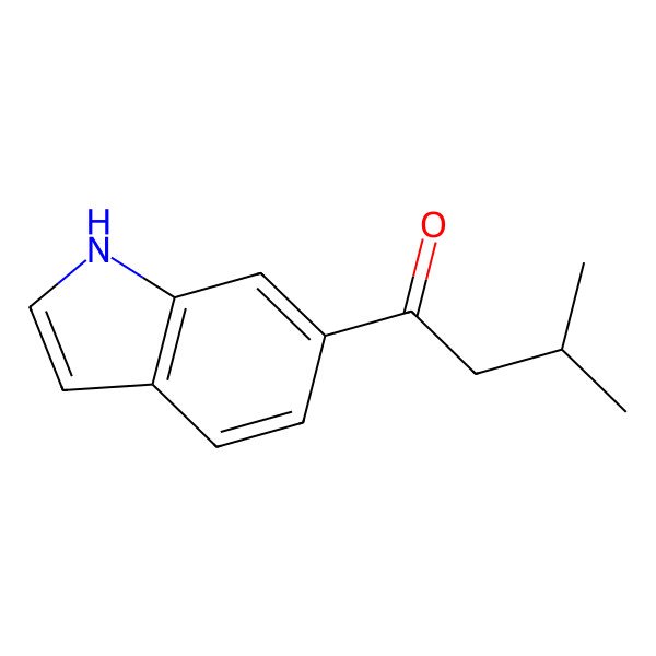 2D Structure of 1-(1H-indol-6-yl)-3-methylbutan-1-one 2D Structure of 1-(1H-indol-6-yl)-3-methylbutan-1-one
