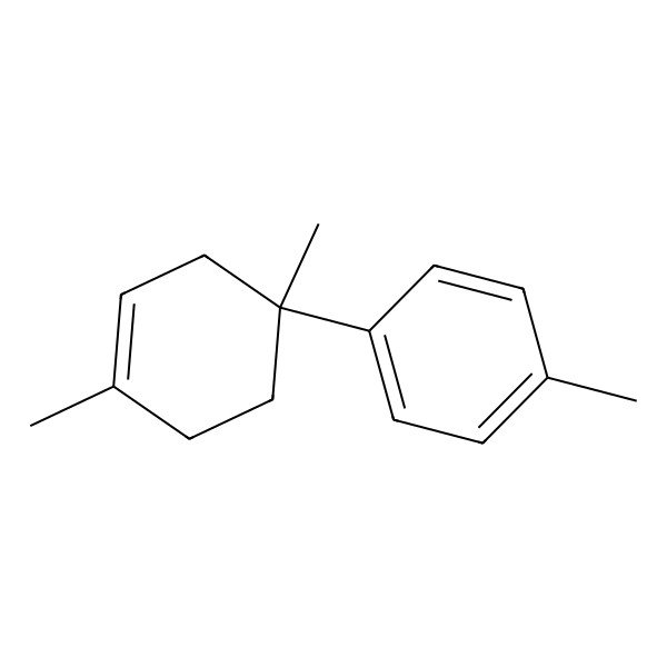 2D Structure of 1-[(1R)-1,4-dimethylcyclohex-3-en-1-yl]-4-methylbenzene