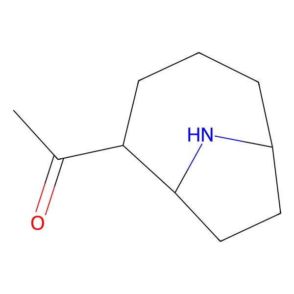 2D Structure of 1-[(1R,6R)-9-azabicyclo[4.2.1]nonan-2-yl]ethanone