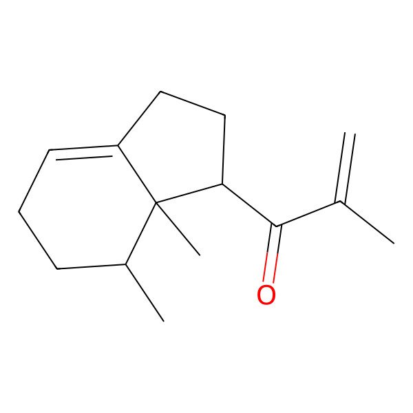 2D Structure of 1-[(1R,7R,7aR)-7,7a-dimethyl-1,2,3,5,6,7-hexahydroinden-1-yl]-2-methylprop-2-en-1-one
