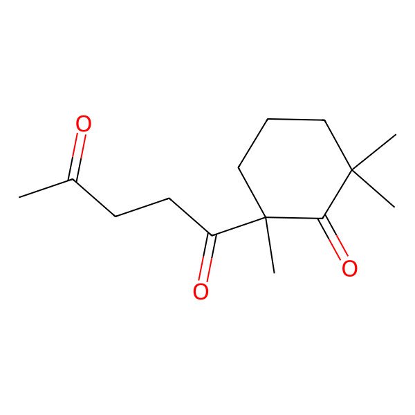 2D Structure of 1-[(1S)-1,3,3-trimethyl-2-oxocyclohexyl]pentane-1,4-dione