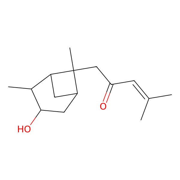 2D Structure of 1-[(1S,2S,3S,5R,6S)-3-Hydroxy-2,6-dimethylbicyclo[3.1.1]hept-6-yl]-4-methyl-3-penten-2-one
