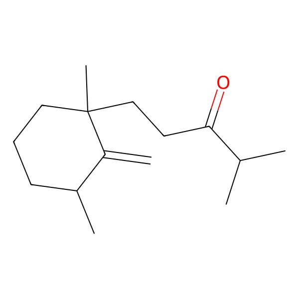 2D Structure of 1-[(1S,3R)-1,3-dimethyl-2-methylidenecyclohexyl]-4-methylpentan-3-one