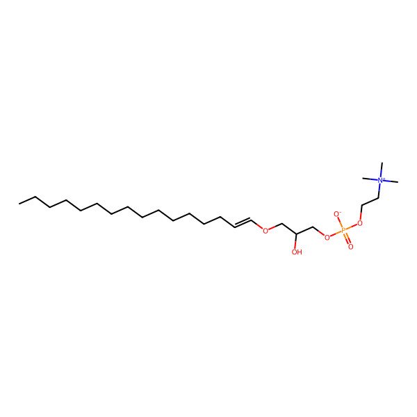 2D Structure of 1-(1Z-hexadecenyl)-sn-glycero-3-phosphocholine