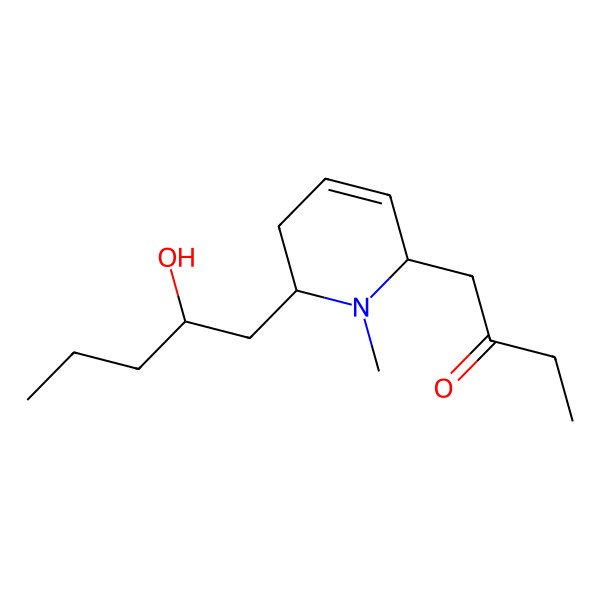 2D Structure of 1-[2-(2-hydroxypentyl)-1-methyl-3,6-dihydro-2H-pyridin-6-yl]butan-2-one