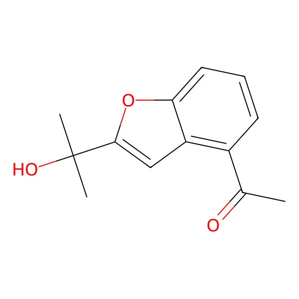2D Structure of 1-[2-(2-Hydroxypropan-2-yl)-1-benzofuran-4-yl]ethanone
