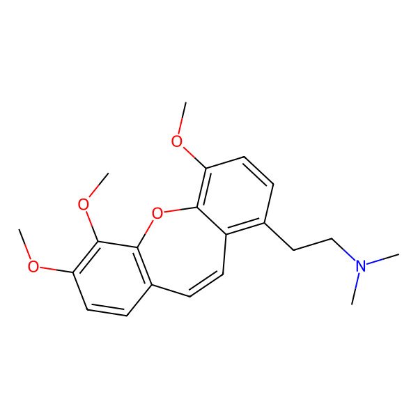 2D Structure of 1-[2-(Dimethylamino)ethyl]-4,6,7-trimethoxydibenz[b,f]oxepin