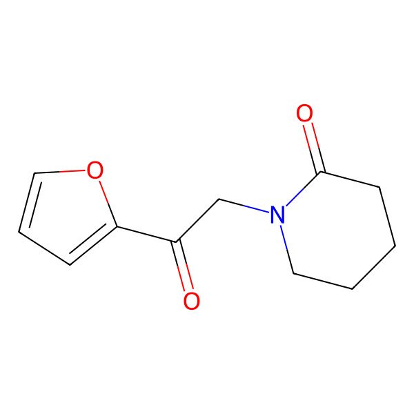 2D Structure of 1-(2-(Furan-2-yl)-2-oxoethyl)piperidin-2-one
