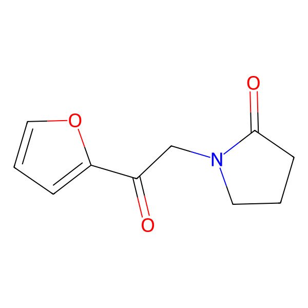 2D Structure of 1-(2-(Furan-2-yl)-2-oxoethyl)pyrrolidin-2-one