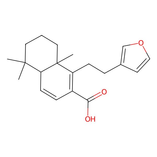 2D Structure of 1-[2-(Furan-3-yl)ethyl]-5,5,8a-trimethyl-4a,6,7,8-tetrahydronaphthalene-2-carboxylic acid