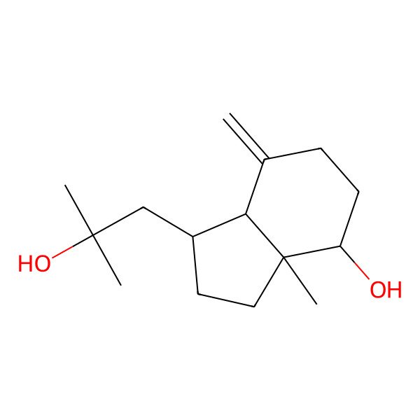 2D Structure of 1-(2-hydroxy-2-methylpropyl)-3a-methyl-7-methylidene-2,3,4,5,6,7a-hexahydro-1H-inden-4-ol