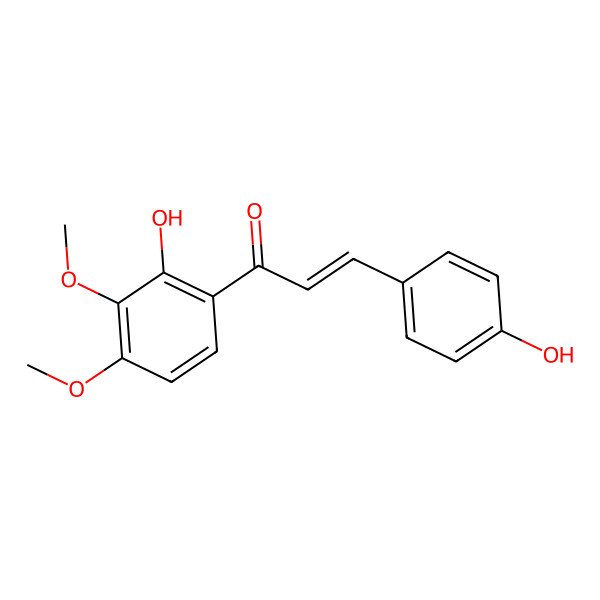 2D Structure of 1-(2-Hydroxy-3,4-dimethoxyphenyl)-3-(4-hydroxyphenyl)prop-2-en-1-one