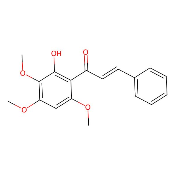 2D Structure of 1-(2-Hydroxy-3,4,6-trimethoxyphenyl)-3-phenylprop-2-en-1-one