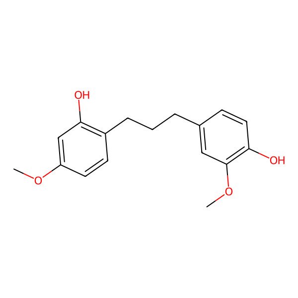 2D Structure of 1-(2-Hydroxy-4-methoxyphenyl)-3-(4-hydroxy-3-methoxyphenyl)propane 2D Structure of 1-(2-Hydroxy-4-methoxyphenyl)-3-(4-hydroxy-3-methoxyphenyl)propane