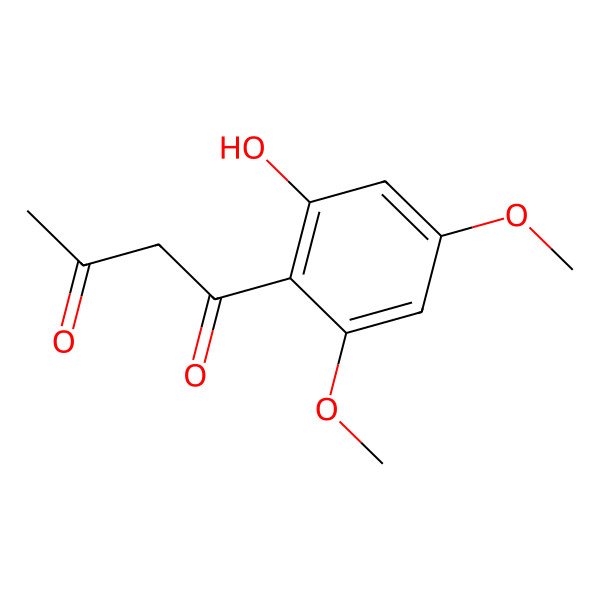2D Structure of 1-(2-Hydroxy-4,6-dimethoxyphenyl)-1,3-butanedione