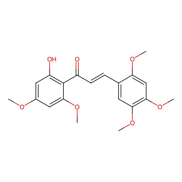 2D Structure of 1-(2-Hydroxy-4,6-dimethoxyphenyl)-3-(2,4,5-trimethoxyphenyl)prop-2-en-1-one