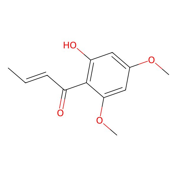 2D Structure of 1-(2-Hydroxy-4,6-dimethoxyphenyl)but-2-en-1-one