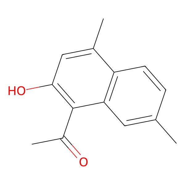 2D Structure of 1-(2-Hydroxy-4,7-dimethylnaphthalen-1-yl)ethanone