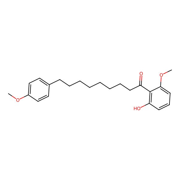 2D Structure of 1-(2-Hydroxy-6-methoxyphenyl)-9-(4-methoxyphenyl)-1-nonanone