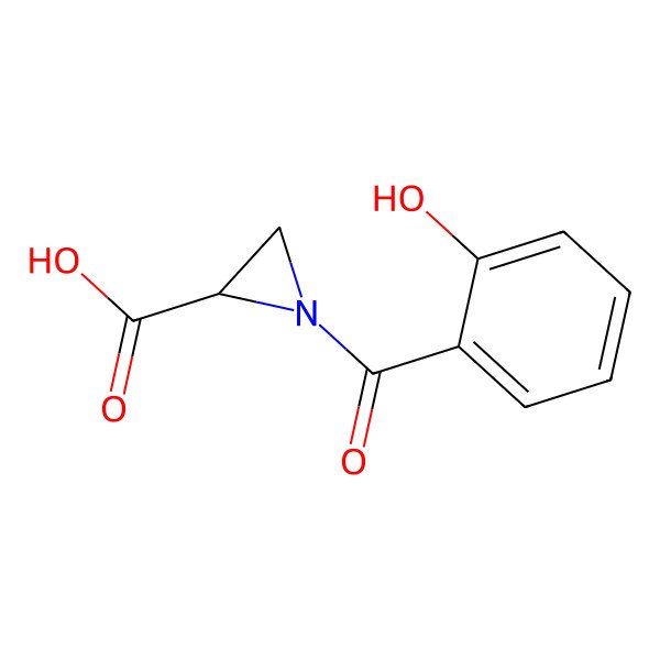 2D Structure of 1-(2-Hydroxybenzoyl)aziridine-2-carboxylic acid