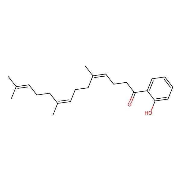 2D Structure of 1-(2-Hydroxyphenyl)-5,9,13-trimethyltetradeca-4,8,12-trien-1-one 2D Structure of 1-(2-Hydroxyphenyl)-5,9,13-trimethyltetradeca-4,8,12-trien-1-one