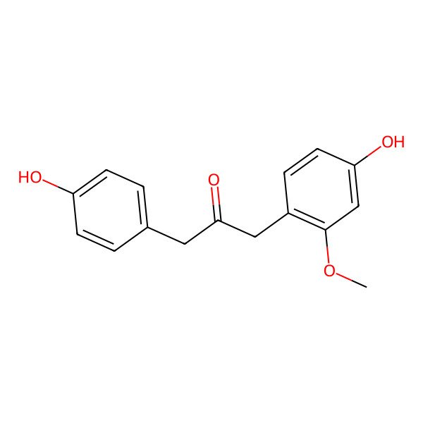2D Structure of 1-(2-Methoxy-4-hydroxyphenyl)-3-(4-hydroxy-phenyl)propan-2-one 2D Structure of 1-(2-Methoxy-4-hydroxyphenyl)-3-(4-hydroxy-phenyl)propan-2-one