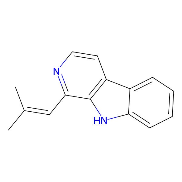 2D Structure of 1-(2-Methyl-1-propen-1-yl)-9h-pyrido[3,4-b]indole